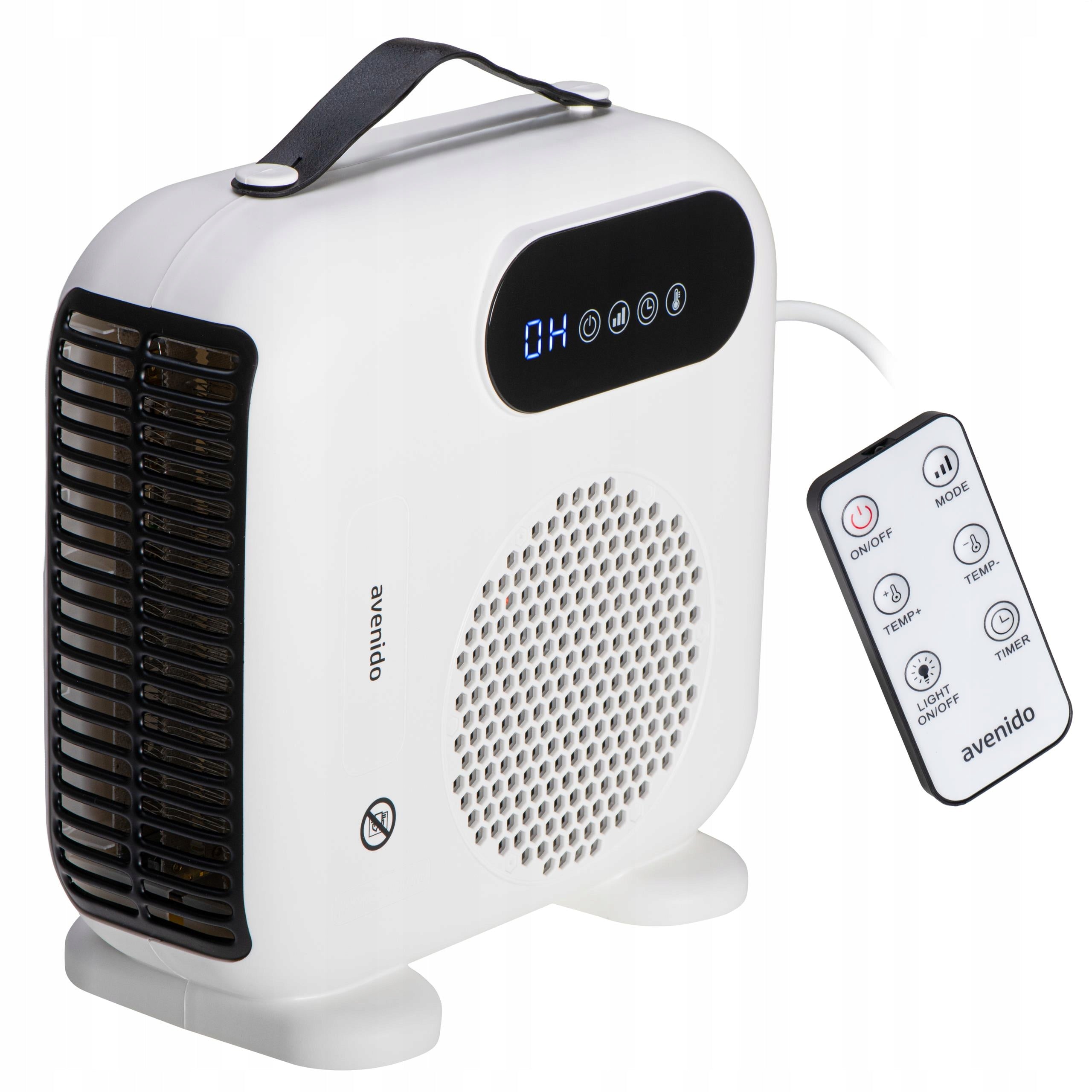 FAN HEATER ELECTRIC HEATER 2000W ENERGY SAVING APRON + REMOTE CONTROL Model AV7757W