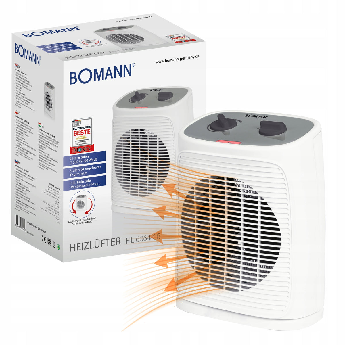 FAN HEATER, ELECTRIC HEATER BOMANN HL 6064 CB
