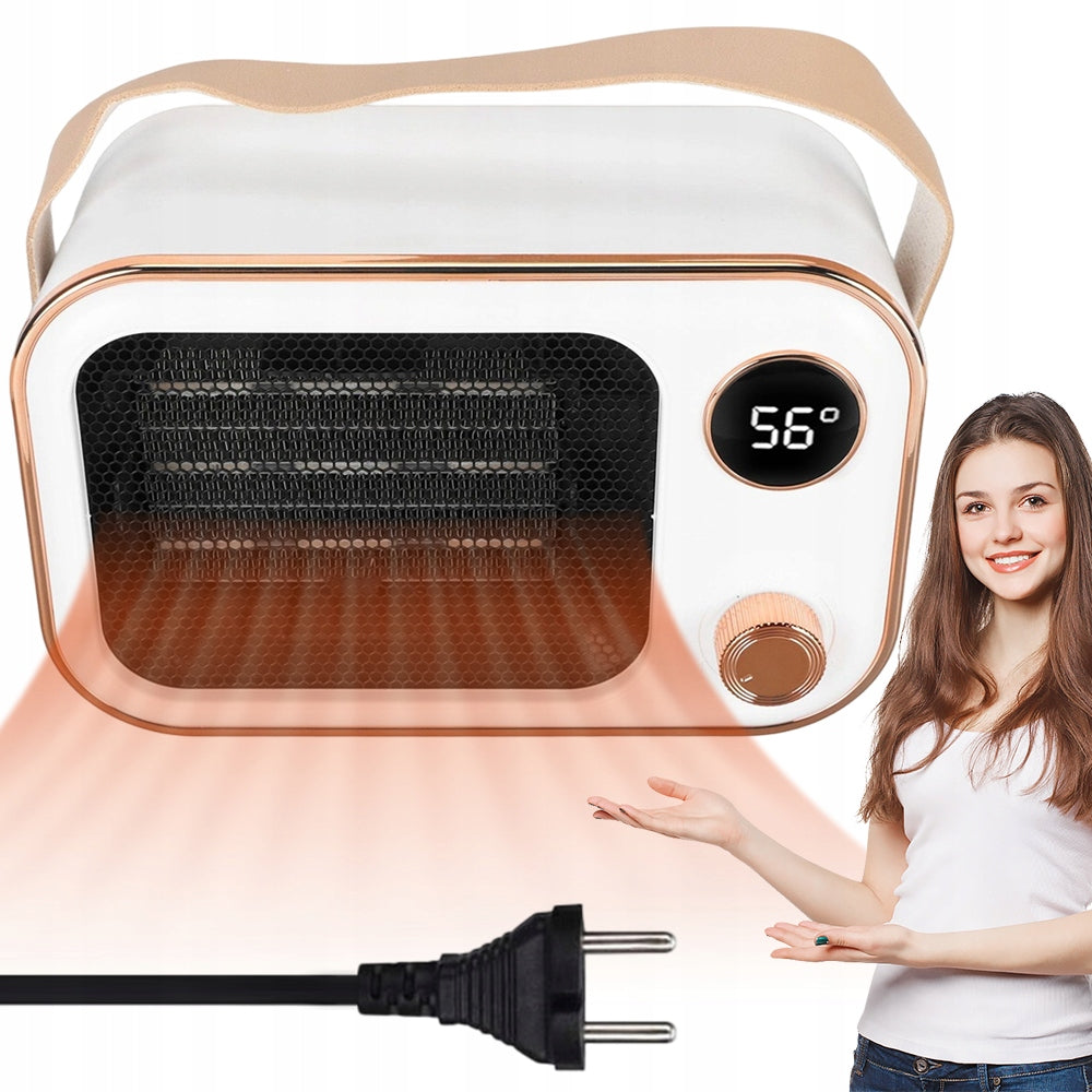 FAN HEATER ELECTRIC HEATER WHITE 2 TEMPERATURES AUTOMATIC OFF.