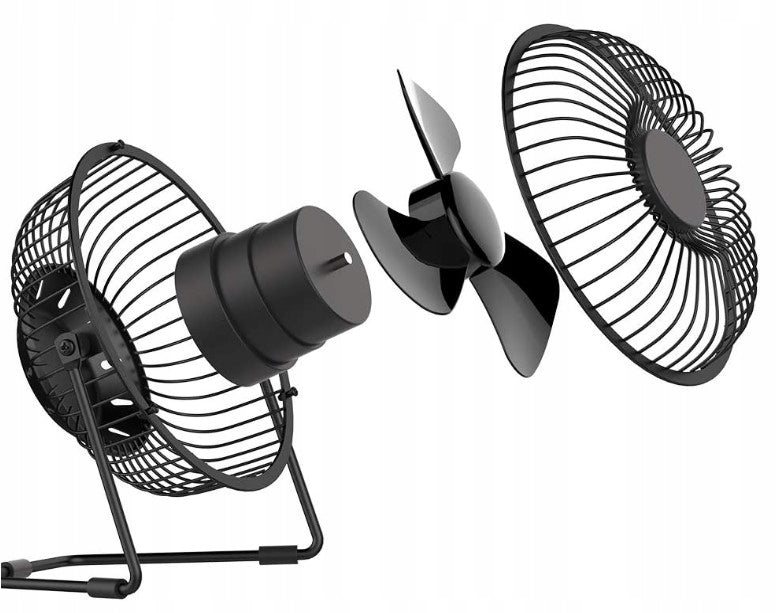 FAN METAL FAN USB PC DESK TABLE FAN Dominant color black