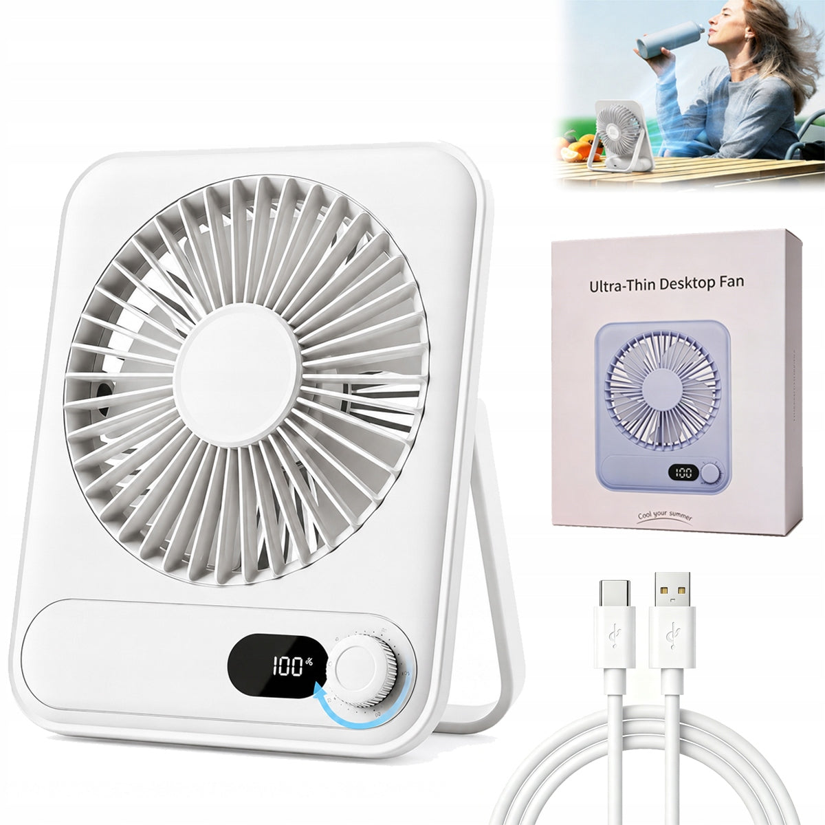 FAN MINI FAN HANDHELD TRAVEL BEACH PORTABLE USB