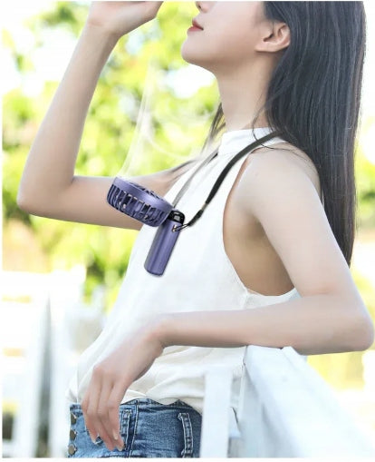 FAN MINI PORTABLE FOLDABLE HANDHELD USB LED 5 MODES QUIET POWERFUL BATTERY Functions tilt angle adjustment