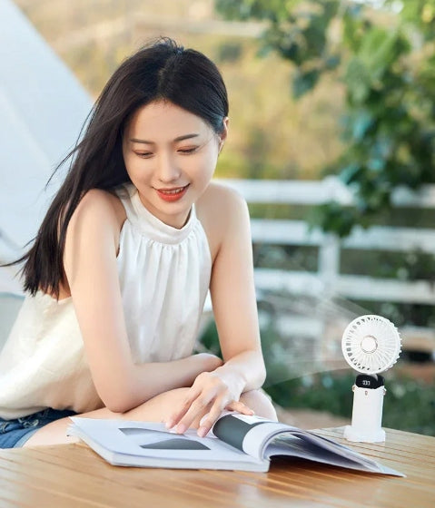 FAN MINI PORTABLE FOLDABLE HANDHELD USB LED 5 MODES QUIET POWERFUL BATTERY Manufacturer code WENTYLATOR PRZENOŚNY RĘCZNY