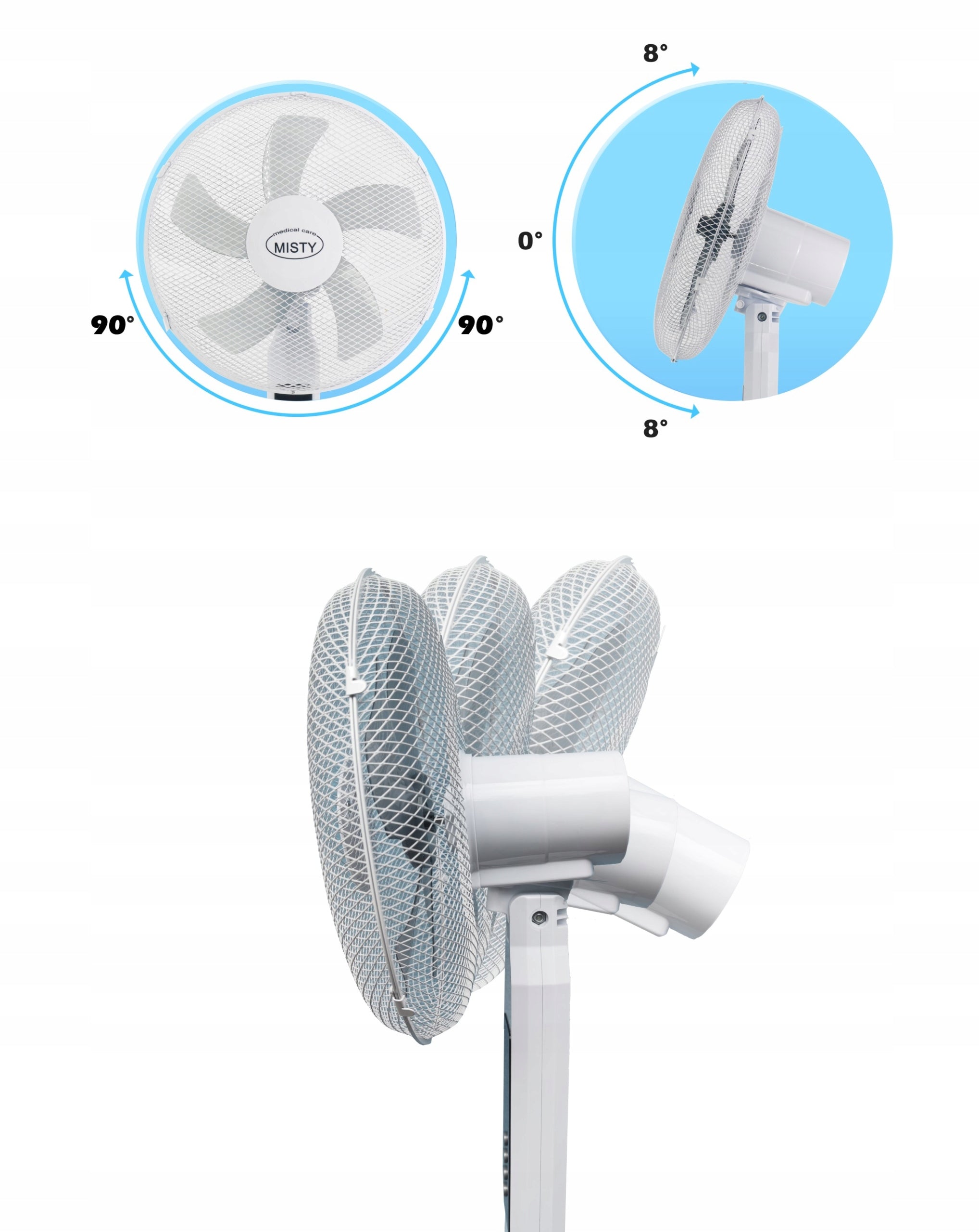 FAN MISTY LUX REMOTE CONTROL FULLY AUTOMATIC SILENT STABLE Model TR10Luxs