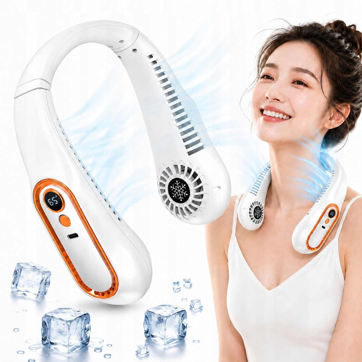 FAN NECK FAN MINI PORTABLE SUMMER BLADELESS USB