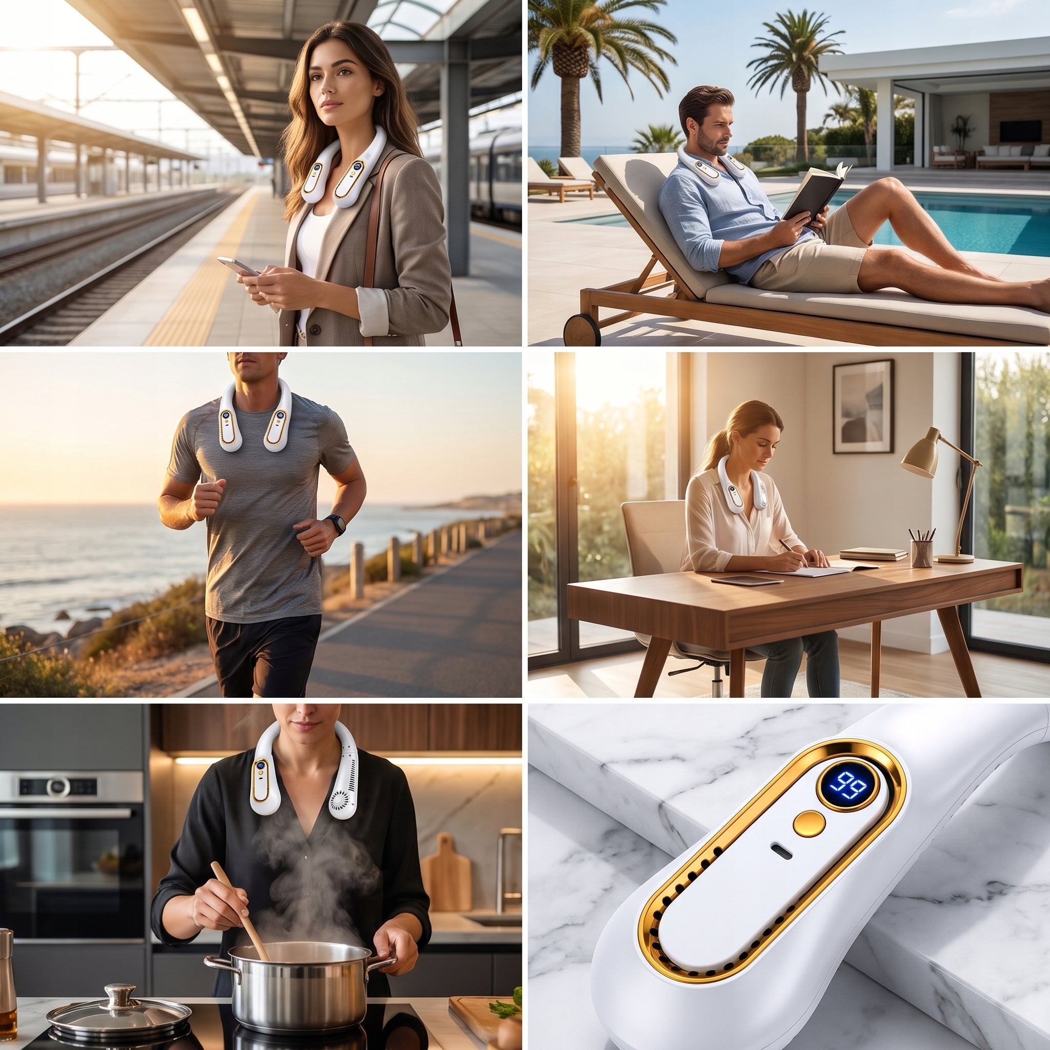 FAN NECK QUIET PORTABLE COOLING USB-C 5 MODES Brand no brand