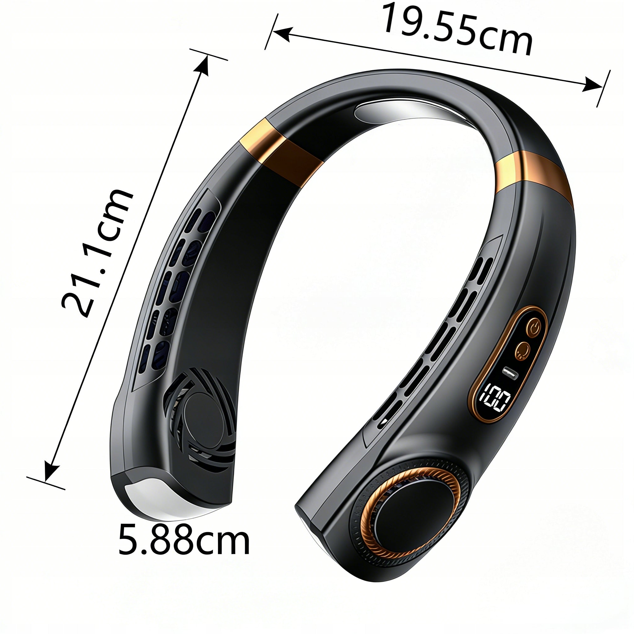 FAN NECK USB-C PORTABLE 5 MODES LCD Brand no brand