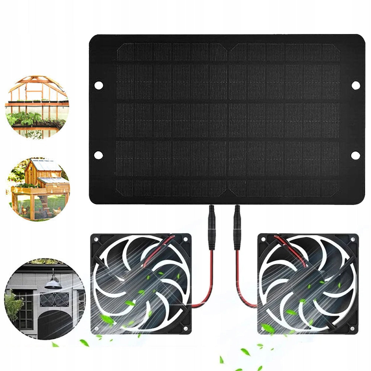 FAN PANEL WITH SOLAR PANEL VENTILATION EXHAUST FAN 10W