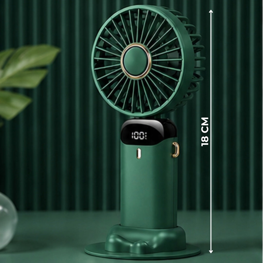 FAN PORTABLE FAN BATTERY 5 MODES LCD USB-C DESKTOP QUIET Packaging status original