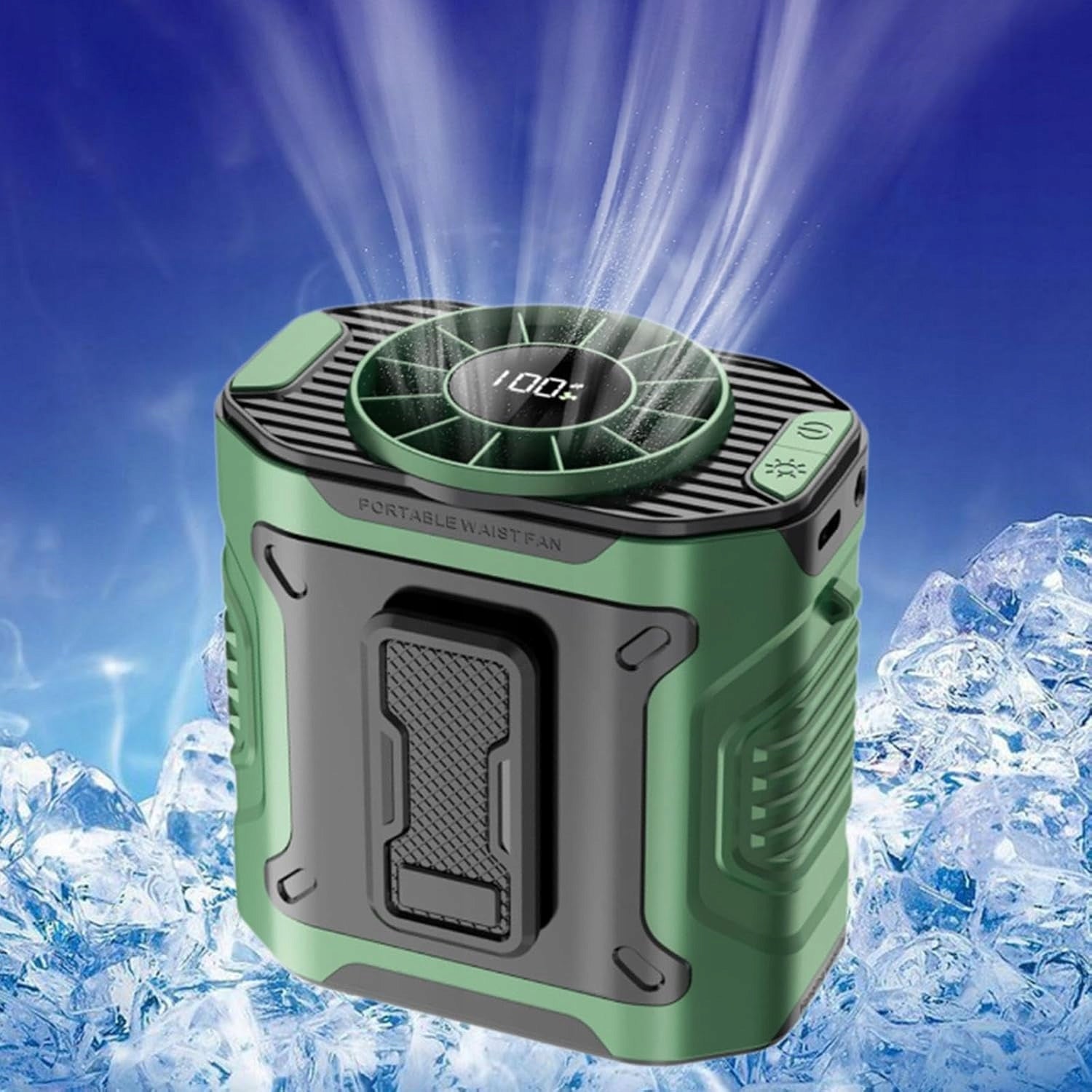 FAN PORTABLE, PORTABLE BATTERY POWERFUL WAIST CLIP FAN Packaging status original