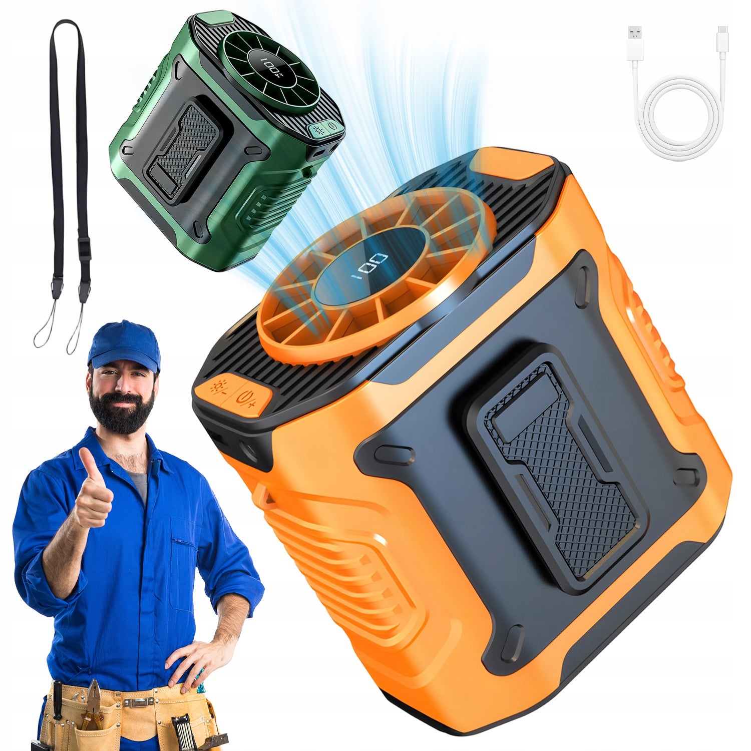 FAN PORTABLE, PORTABLE BATTERY POWERFUL WAIST CLIP FAN