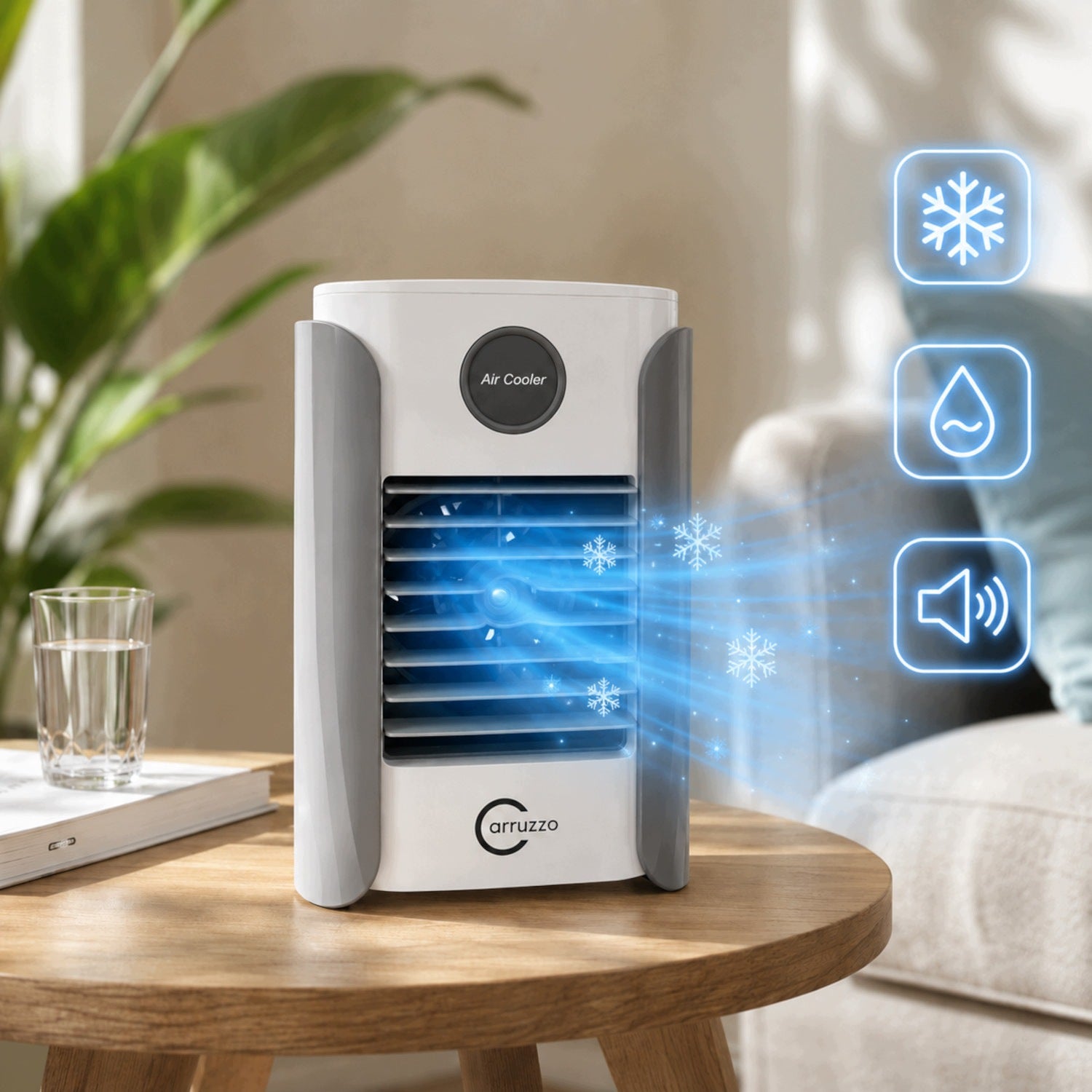 FAN Standing FAN with COOLING AND HUMIDIFICATION FUNCTION QUIET Table Packaging status original