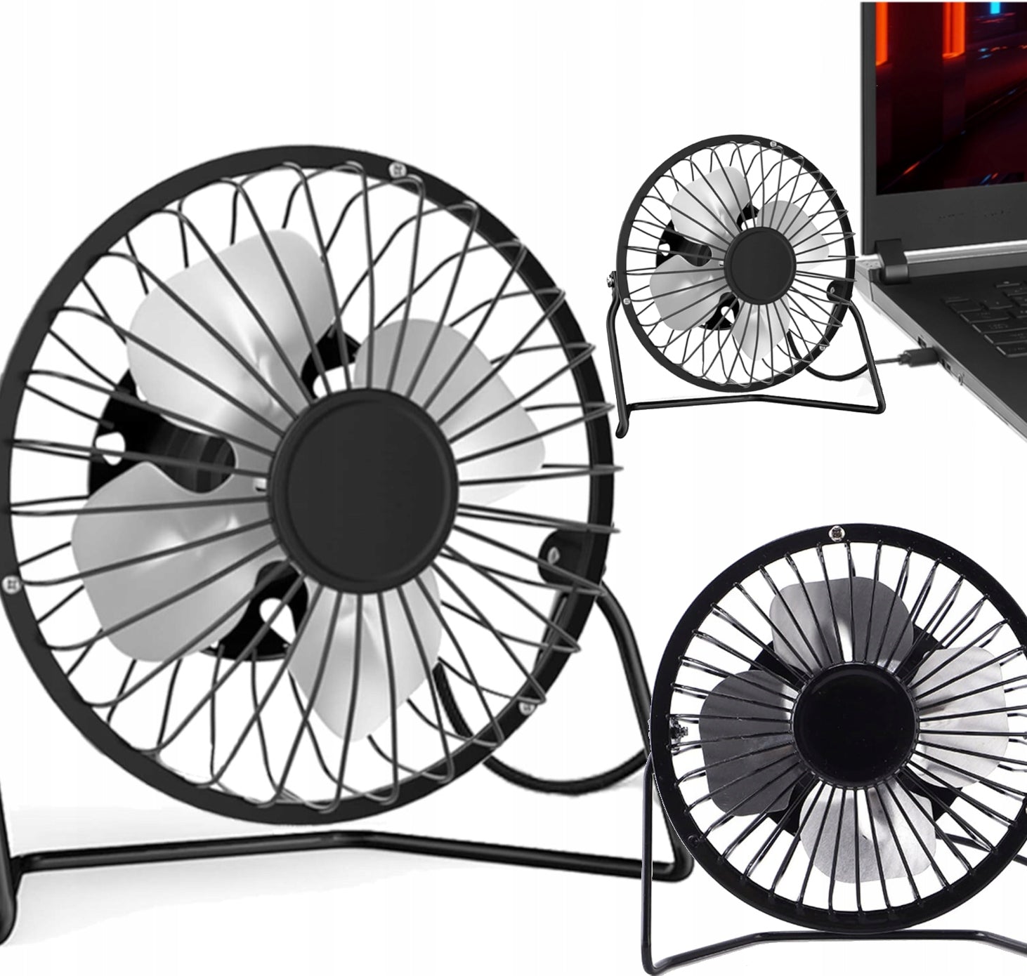 FAN USB FAN SOLID SMALL PORTABLE FOR DESK QUIET FUNCTIONAL