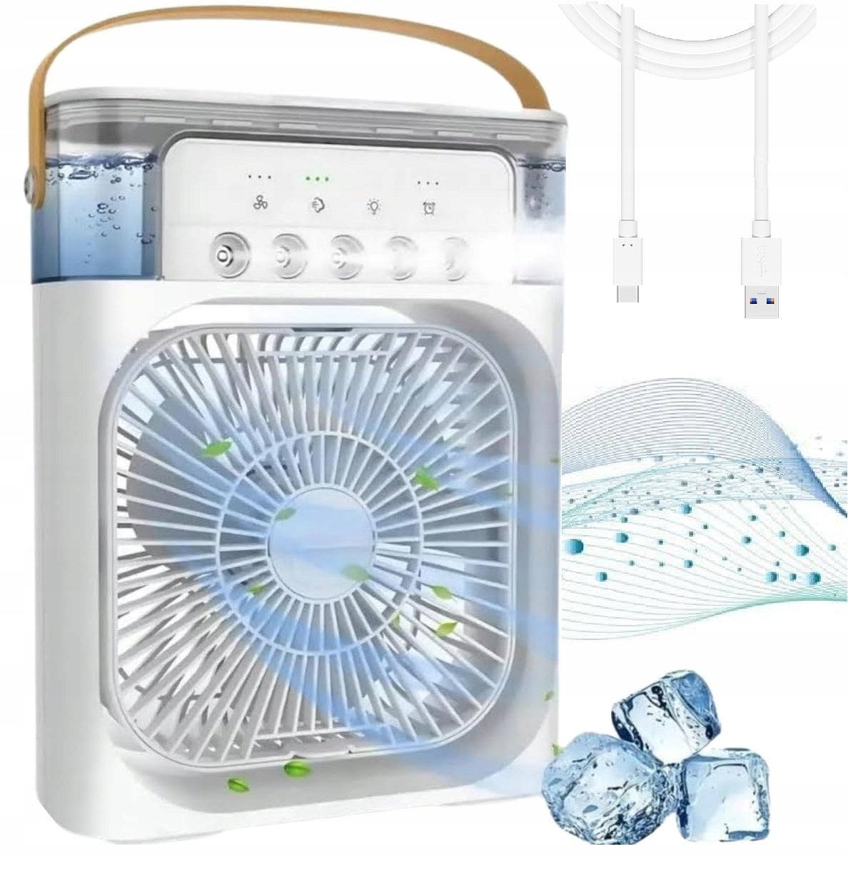 FAN VETIVER DESK FAN MIST HUMIDIFIER PORTABLE LED Packaging status original