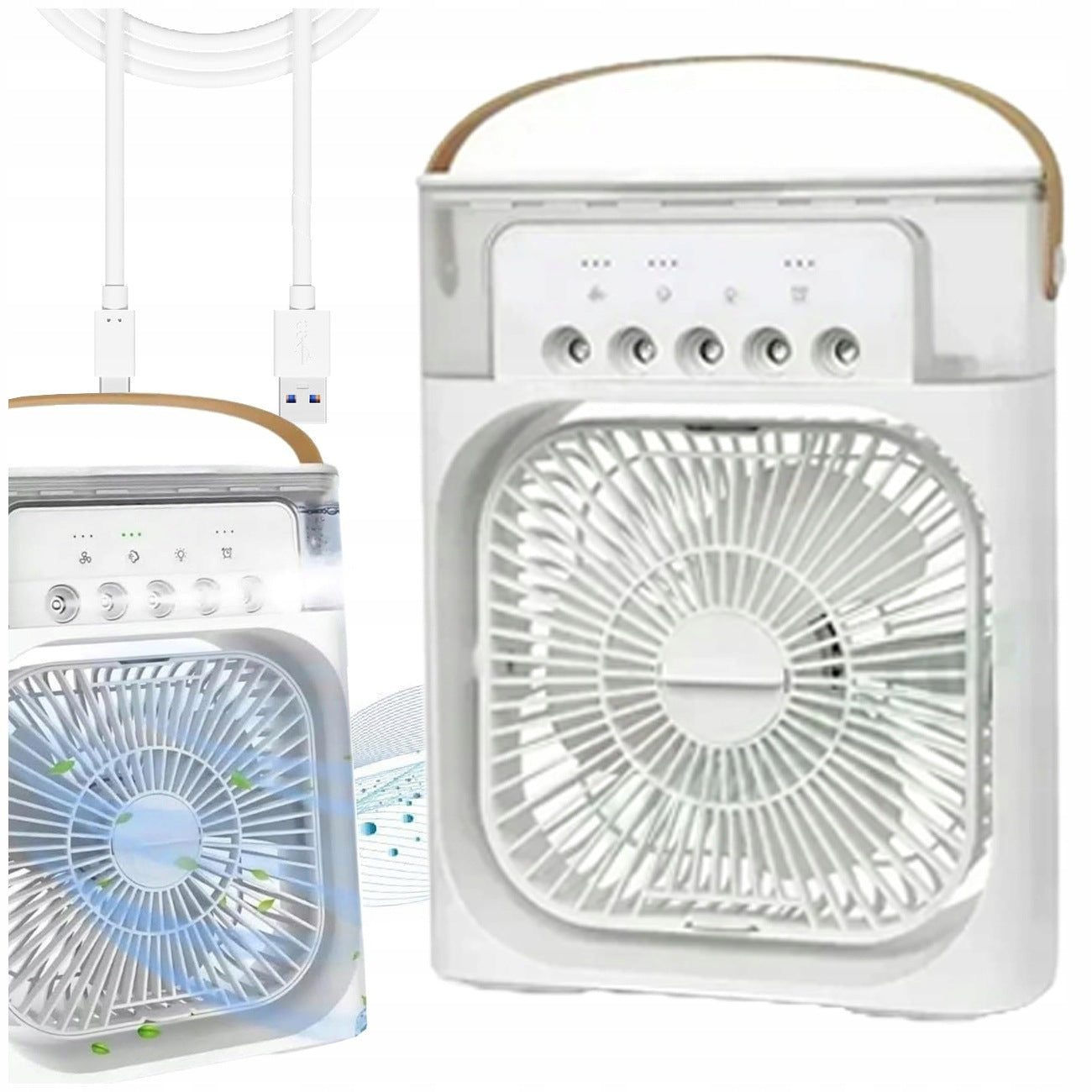 FAN VETIVER DESK FAN MIST HUMIDIFIER PORTABLE LED