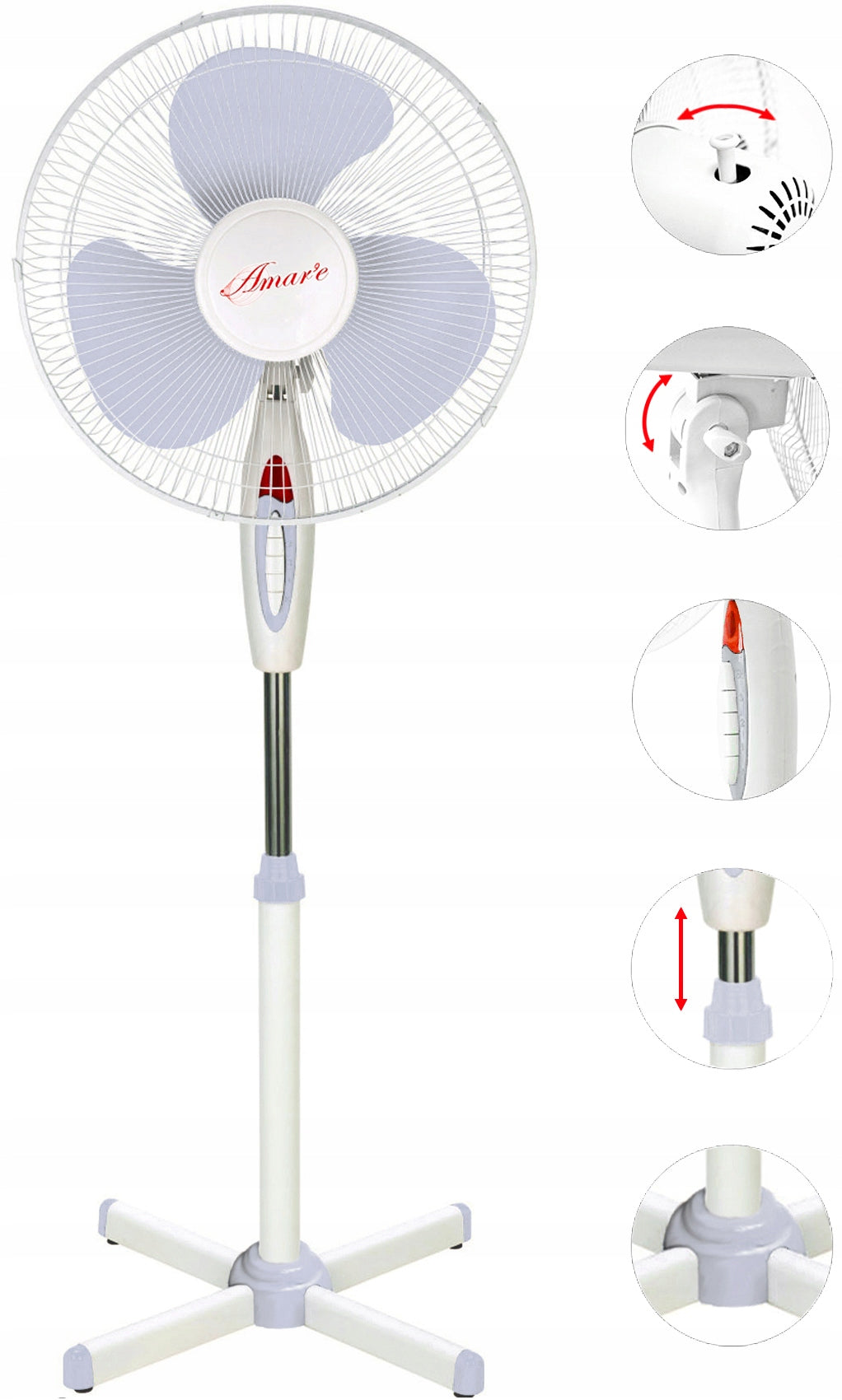 FAN VT04 Floor Standing 40cm 40w Grey