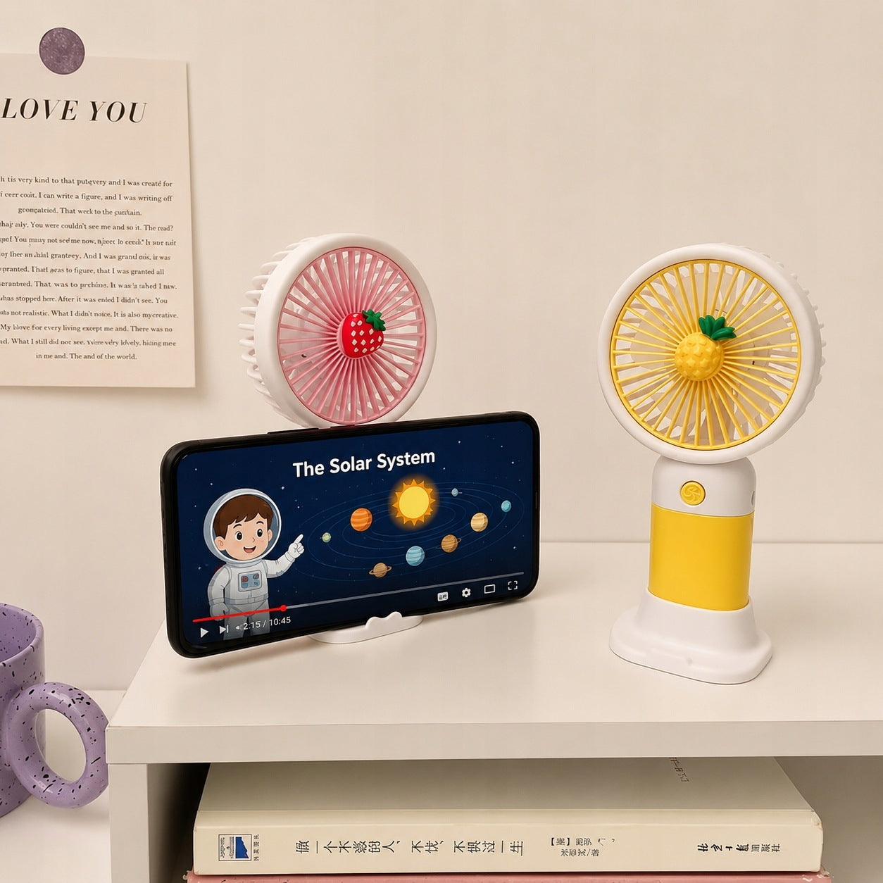 FAN WITH HAND STAND FOR DESK STANDING DESK MINI Packaging status original