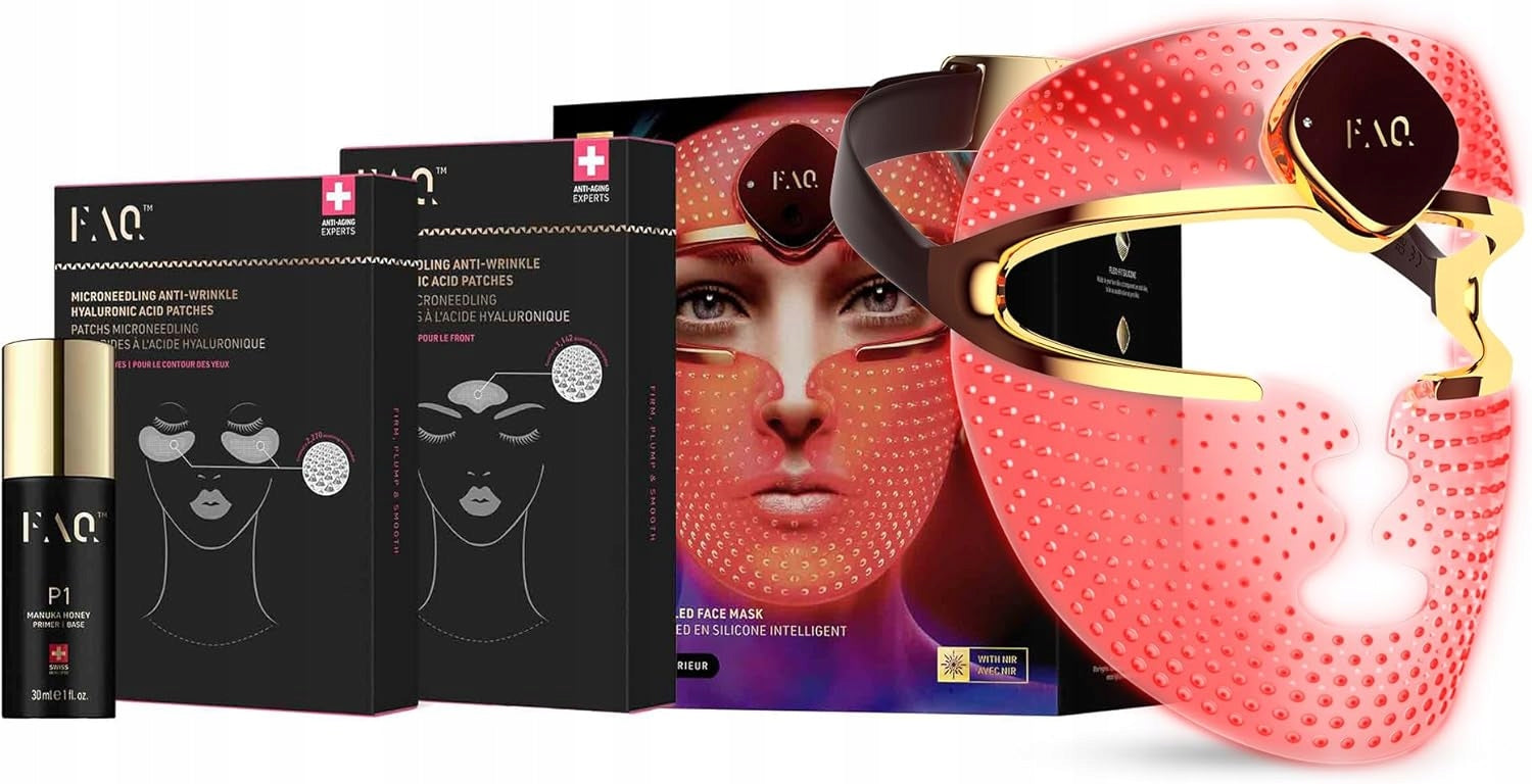 FAQ 202 Face Mask LED Phototherapy NIR 7diode Anti-Wrinkle Set