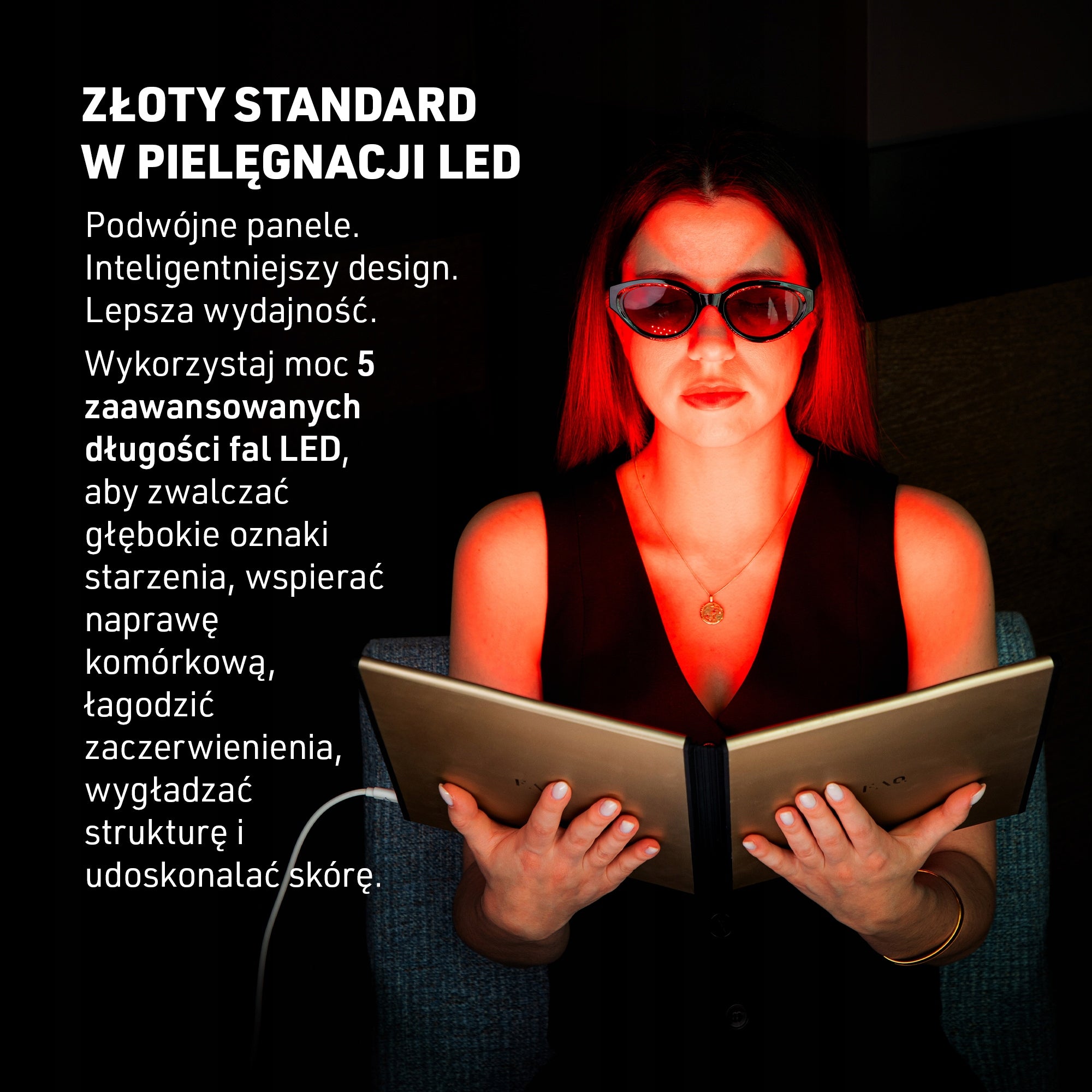 FAQ Dual LED Panel – Pełne spektrum LED i podczerwień do twarzy i ciała Packaging status original