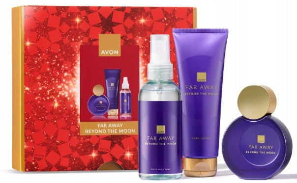 FAR AWAY BEYOND the MOON Avon 50 ml + lotion + body oil SET