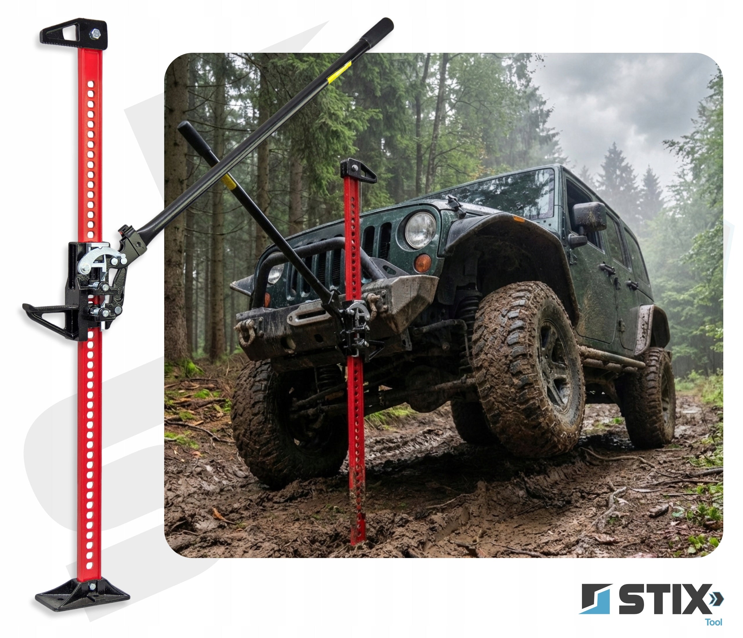 FARM LIFT JACK HI LIFT LIFTING CAPACITY 3T 45'' / 114,30CM OFF-ROAD STIX Lifting capacity 3000 kg