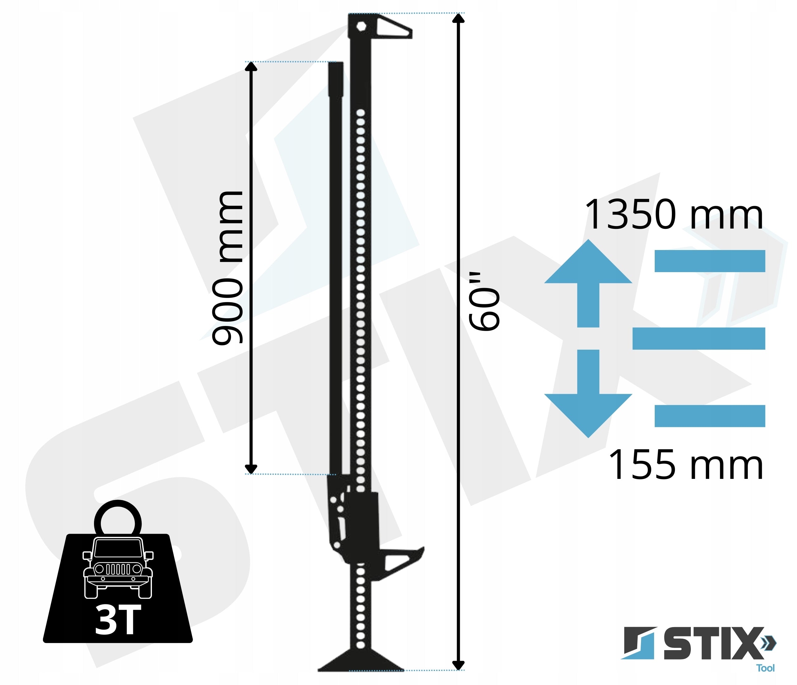FARM LIFT JACK HI LIFT LIFTING CAPACITY 3T 60'' / 152,40CM OFF-ROAD STIX EAN (GTIN) 5903636019628