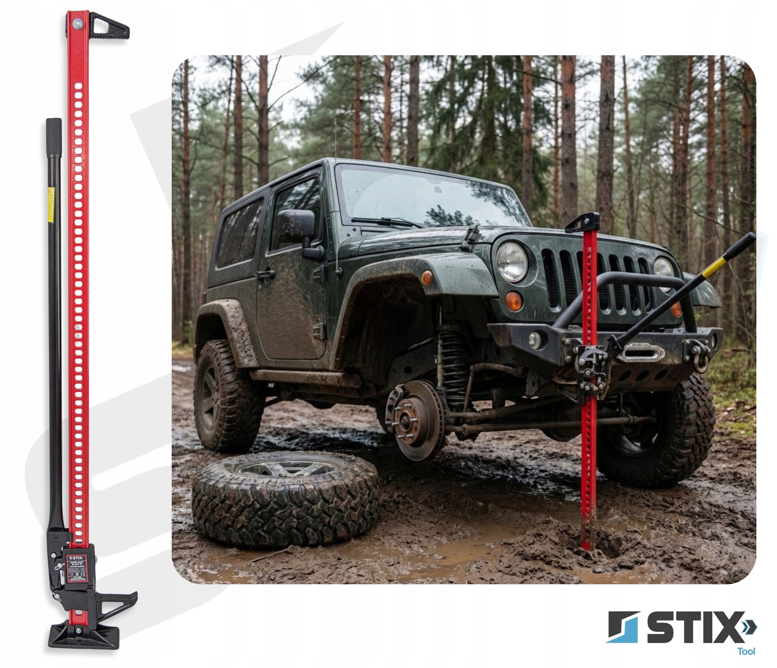 FARM LIFT JACK HI LIFT LIFTING CAPACITY 3T 60'' / 152,40CM OFF-ROAD STIX Lifting capacity 3000 kg