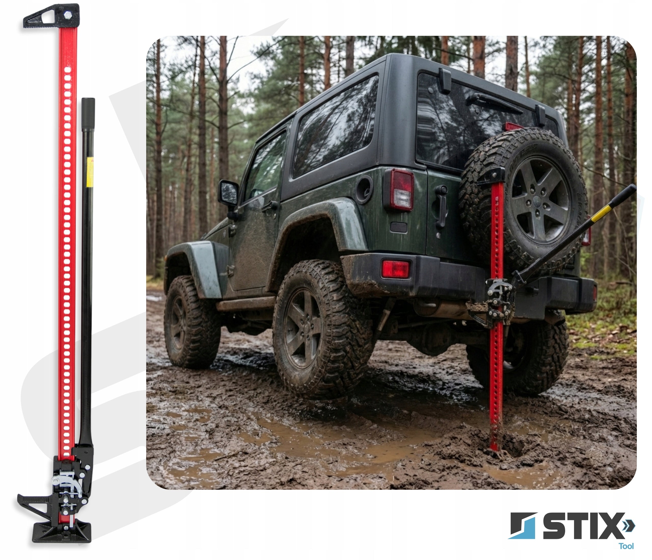 FARM LIFT JACK HI LIFT LIFTING CAPACITY 3T 60'' / 152,40CM OFF-ROAD STIX Product weight with unit packaging 15 kg
