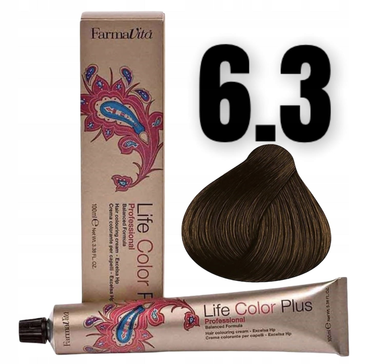 Ilgalaikiai plaukų dažai Farmavita Life Color Plus Nº 6 3 Dark Golden Blonde, 100 ml
