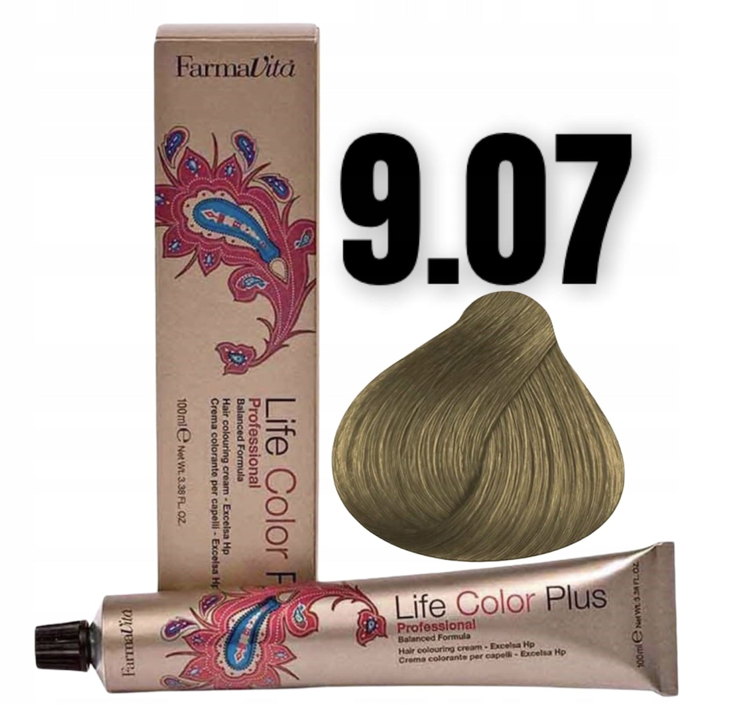 Ilgalaikiai plaukų dažai Farmavita Life Color Plus Nº 9 7 Light Matte Blonde, 100 ml