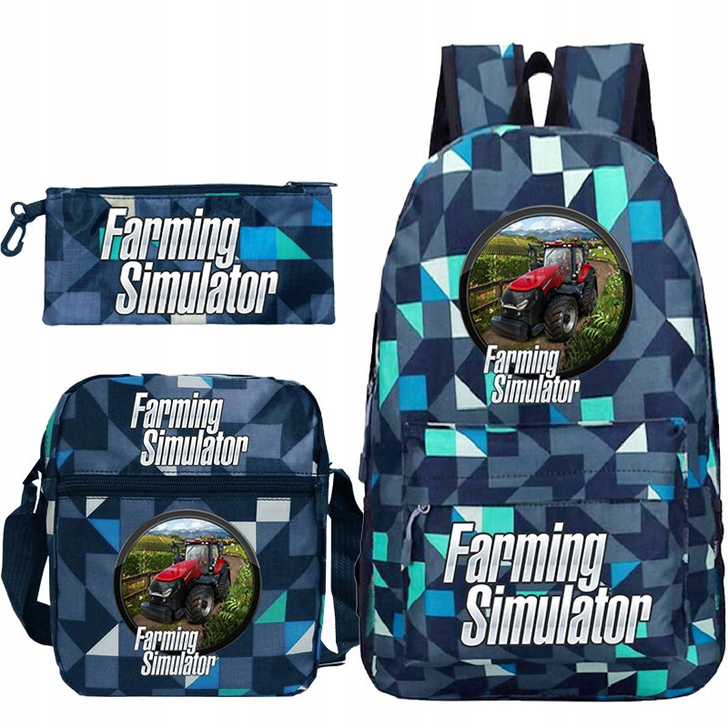 FARMING SIMULATOR SET BACKPACK BAG PENCIL CASE Gender unisex