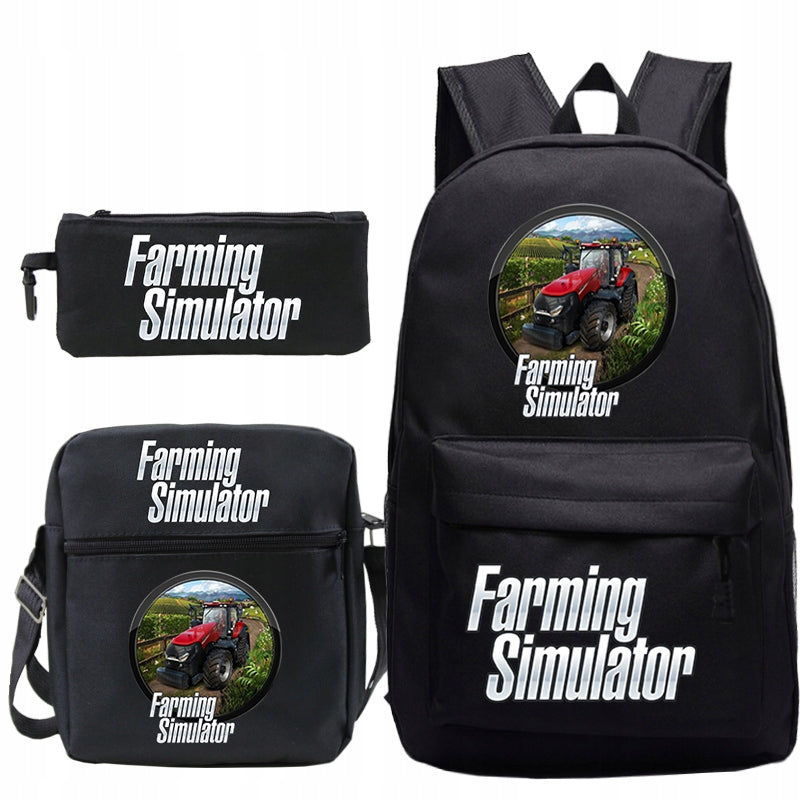 FARMING SIMULATOR SET BACKPACK BAG PENCIL CASE