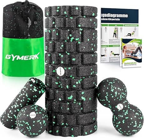 FASCIA MASSAGE ROLLER SET WITH 3D TEXTURED MASSAGE WITH BAG