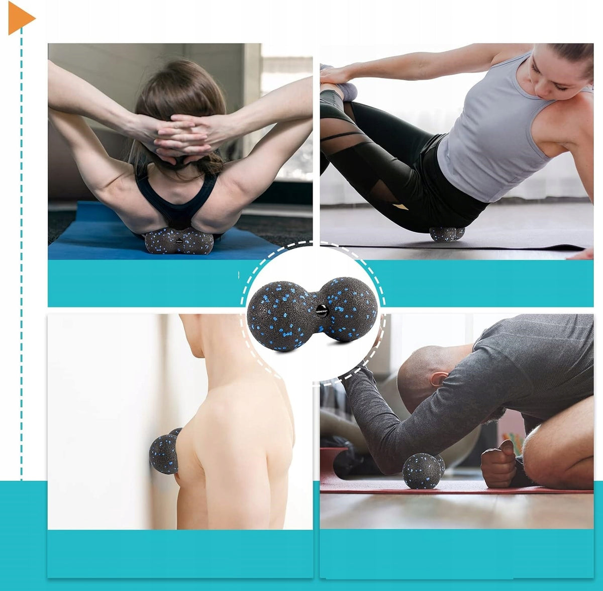 FASCIA MASSAGE ROLLER SET WITH GYM RIBBED BAG Manufacturer code B0CSG27MYB