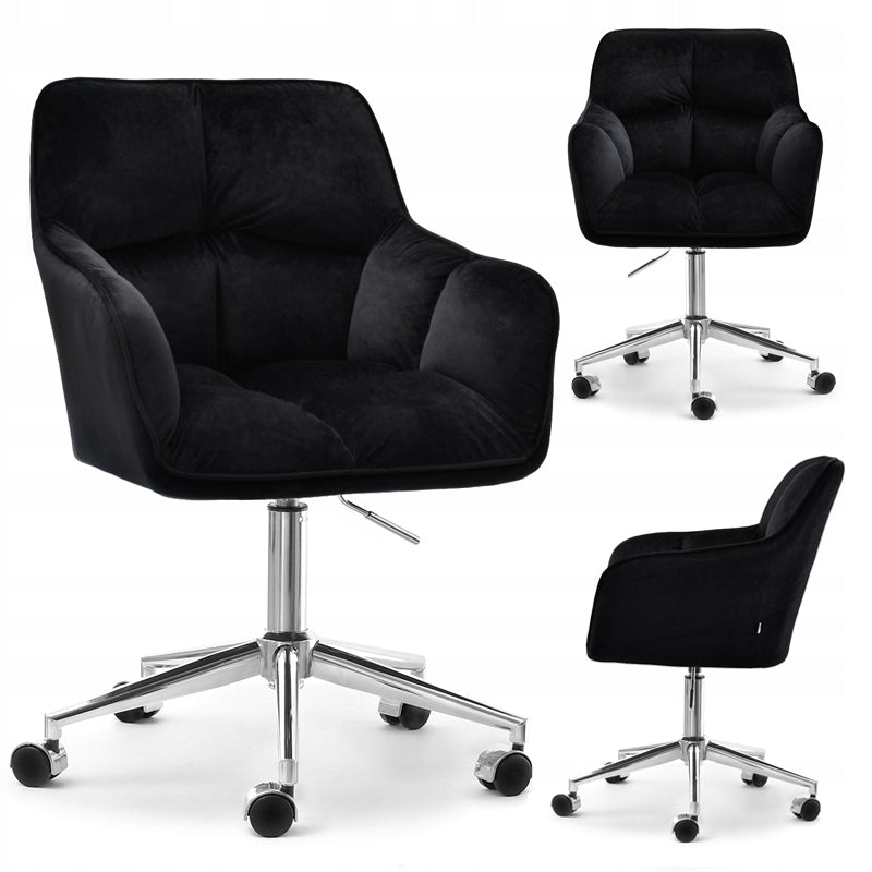 FASHIONABLE BUCKET CHAIR FOR HOME STUDIO COMPANY ISLA BLACK CHROME GLOSS