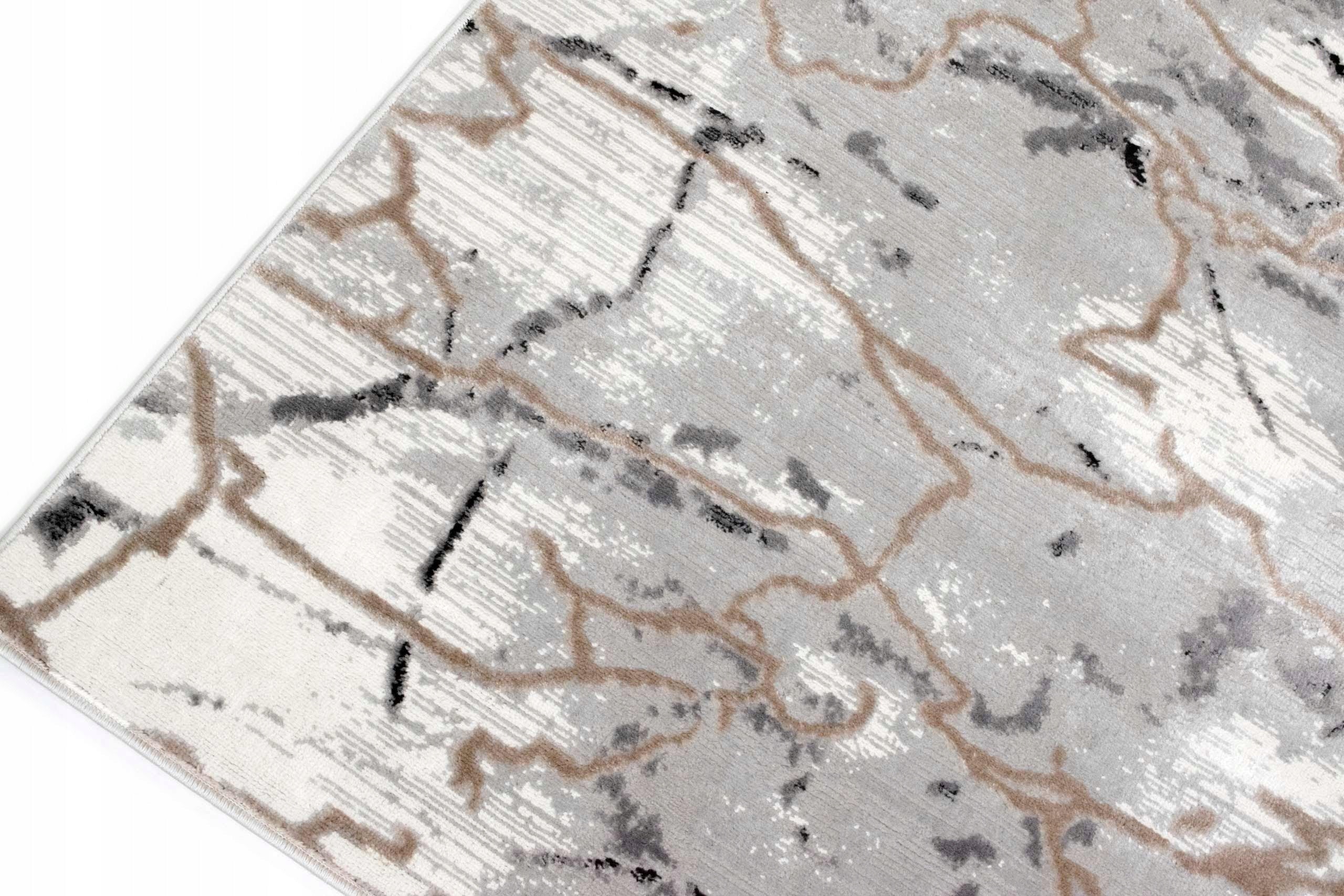FASHIONABLE CARPET 2x2 m GRAY CREAM MODERN LOFT STYLE FOR THE LIVING ROOM BEDROOM Length 200 cm