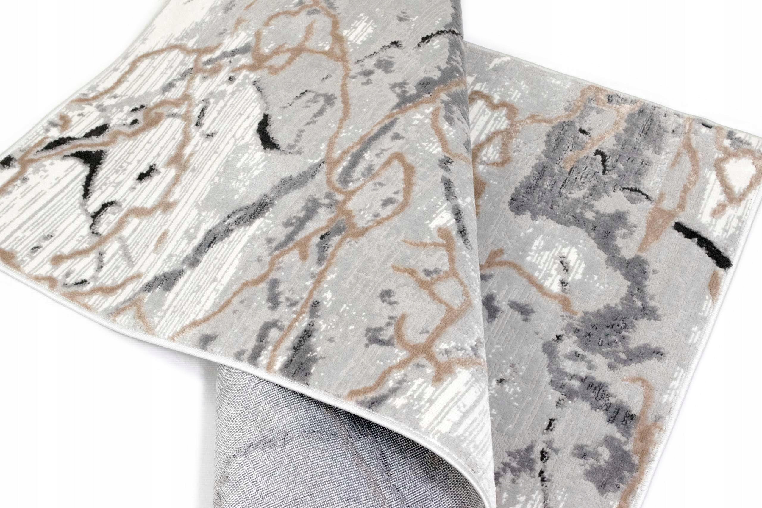 FASHIONABLE CARPET 2x2 m GRAY CREAM MODERN LOFT STYLE FOR THE LIVING ROOM BEDROOM Thickness 9 mm