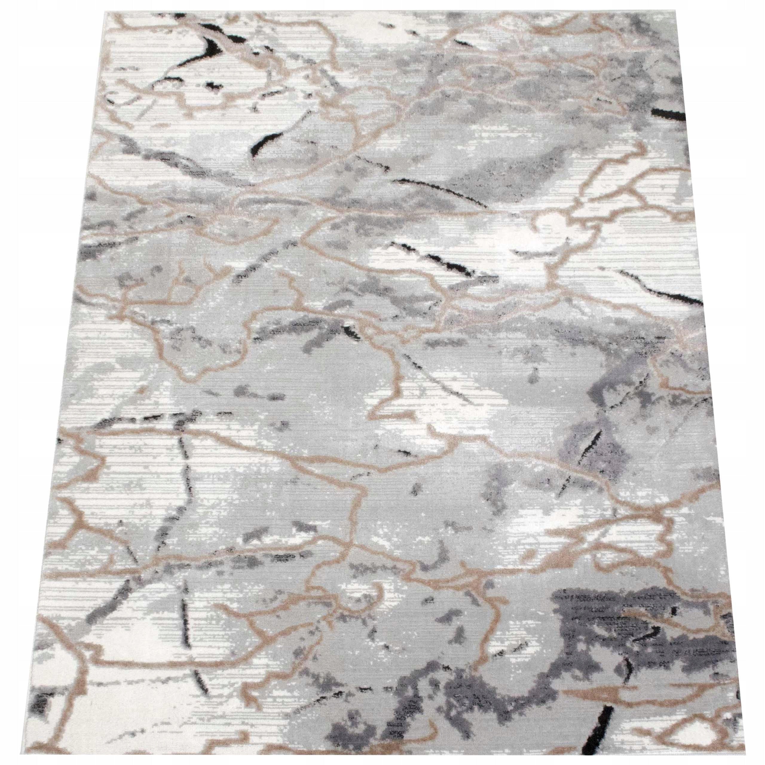 FASHIONABLE CARPET 2x2 m GRAY CREAM MODERN LOFT STYLE FOR THE LIVING ROOM BEDROOM