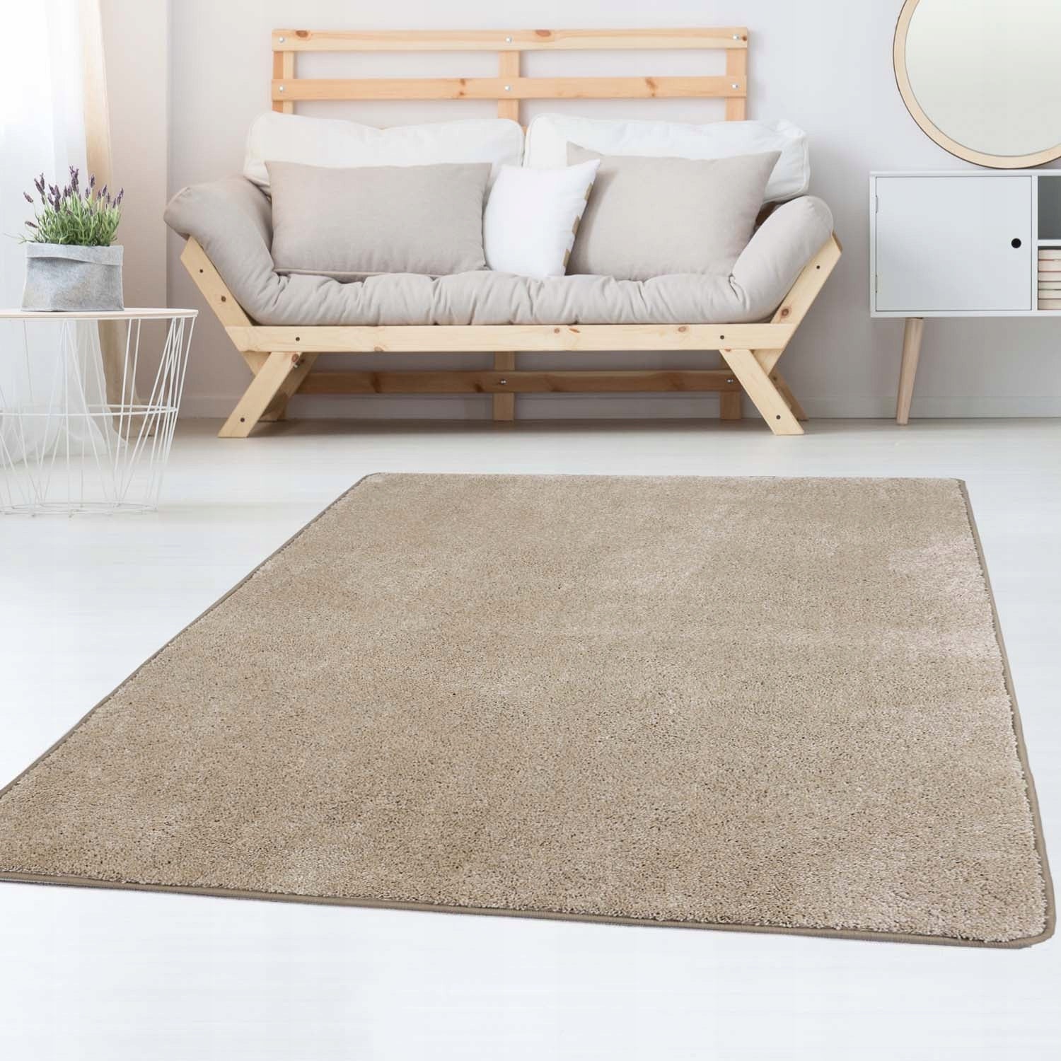 FASHIONABLE CARPET FOR LIVING ROOM BEDROOM SOFT THICK BEIGE 120X160 cm Beverly Length 160 cm