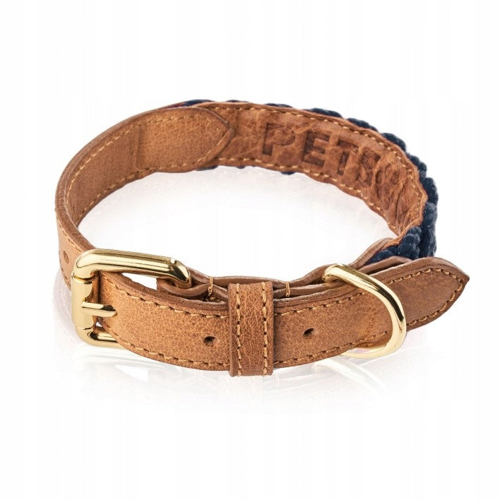 FASHIONABLE LEATHER DOG COLLAR SIZE. S PETSOME