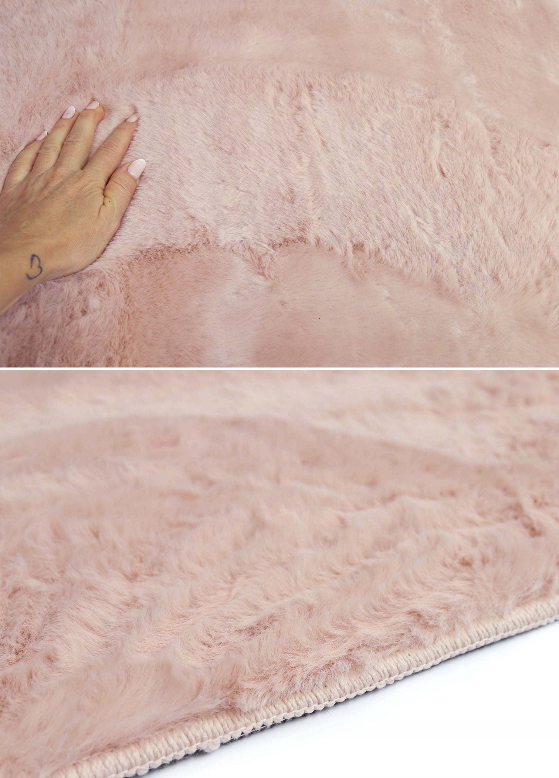 FASHIONABLE PLUSH CARPET RABBIT FUR SOFT VELVET RABBIT 140x200 cm Thickness 25 mm
