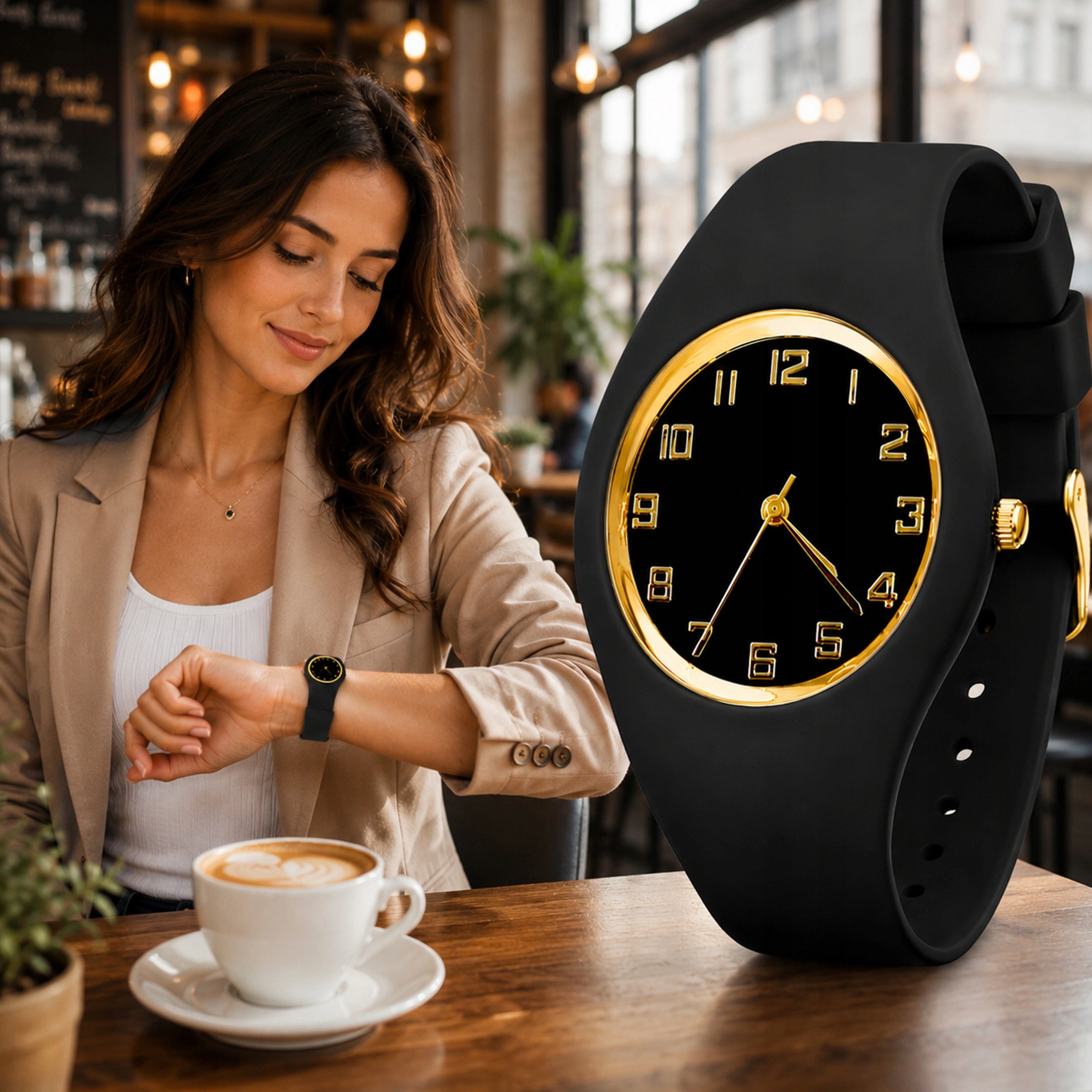 FASHIONABLE WOMEN'S WATCH CLASSIC SILICONE ELEGANT QUARTZ KURREN Brand Kurren