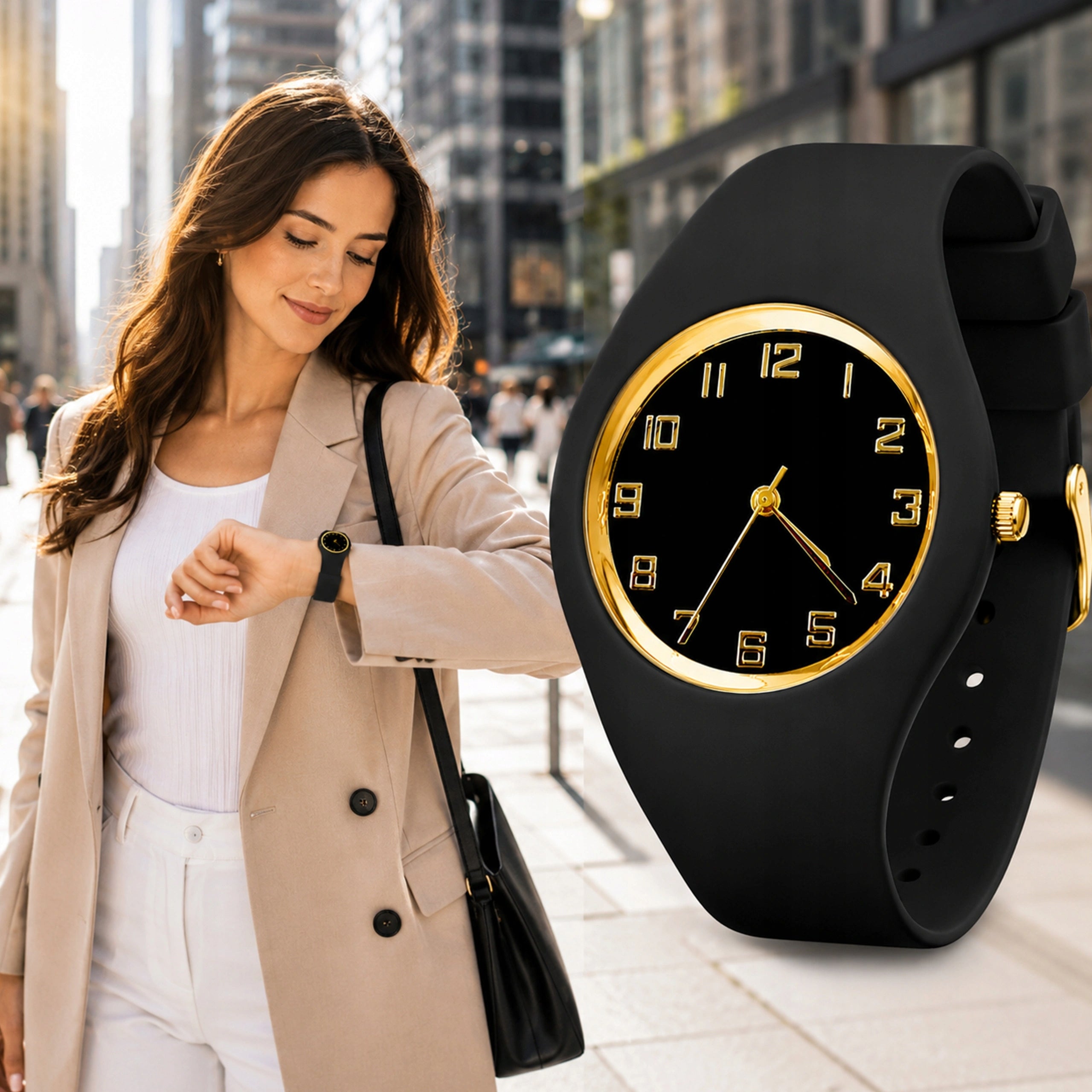 FASHIONABLE WOMEN'S WATCH CLASSIC SILICONE ELEGANT QUARTZ KURREN Gender woman