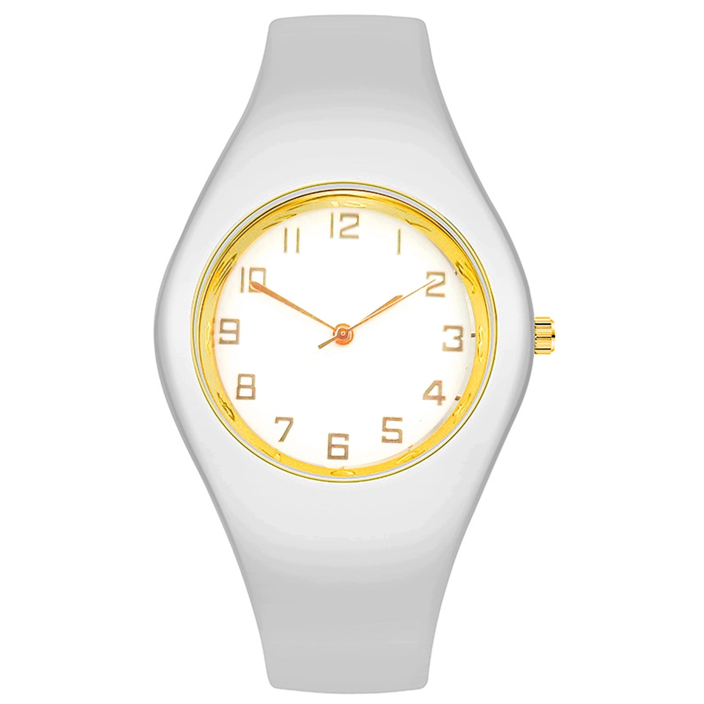 FASHIONABLE WOMEN'S WATCH CLASSIC SILICONE ELEGANT QUARTZ WHITE Model 5907419784949