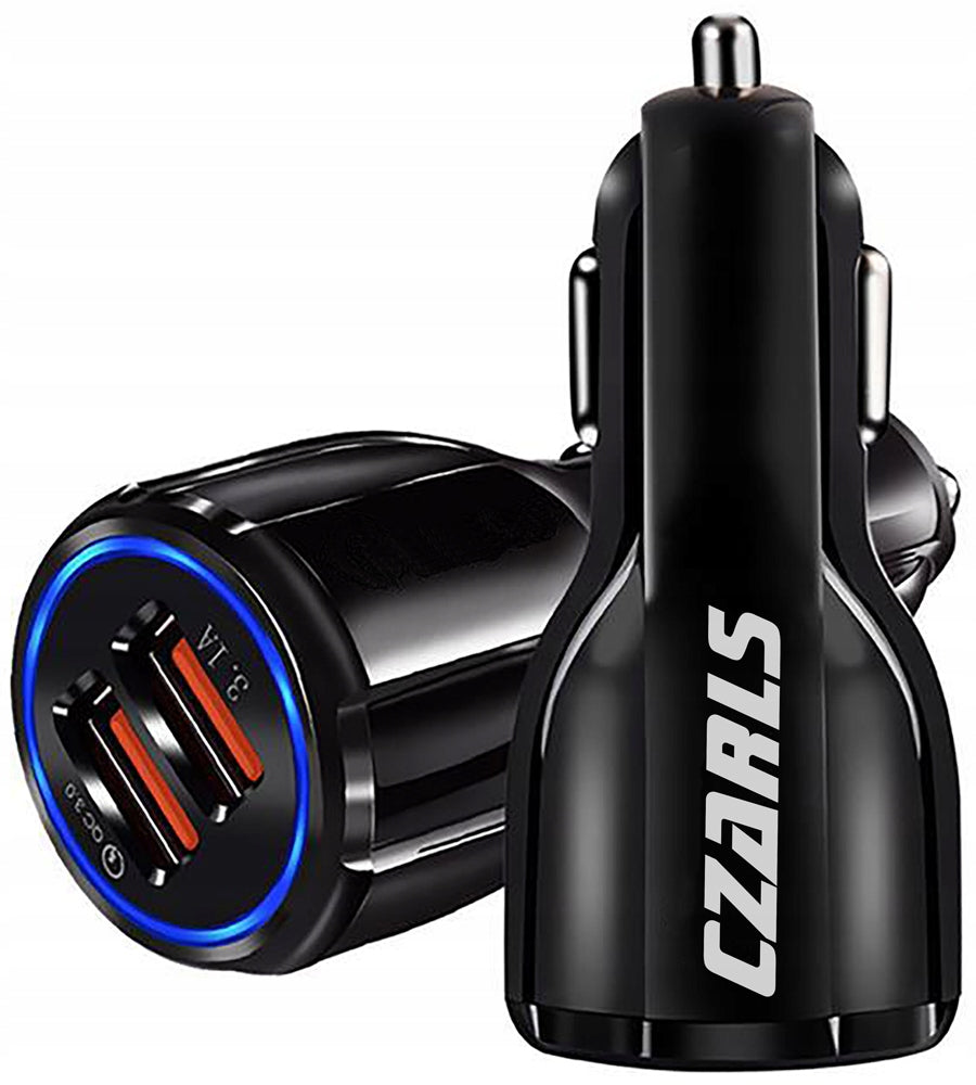 FAST CAR CHARGER 2 x USB QC 3.0 LED backlight