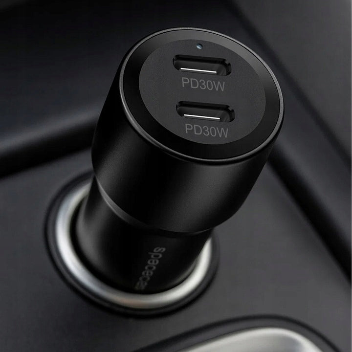 FAST CAR CHARGER 2X USB-C TYPE C PD QC 3.0 PPS 12V/24V 60W Manufacturer code 5905719132347