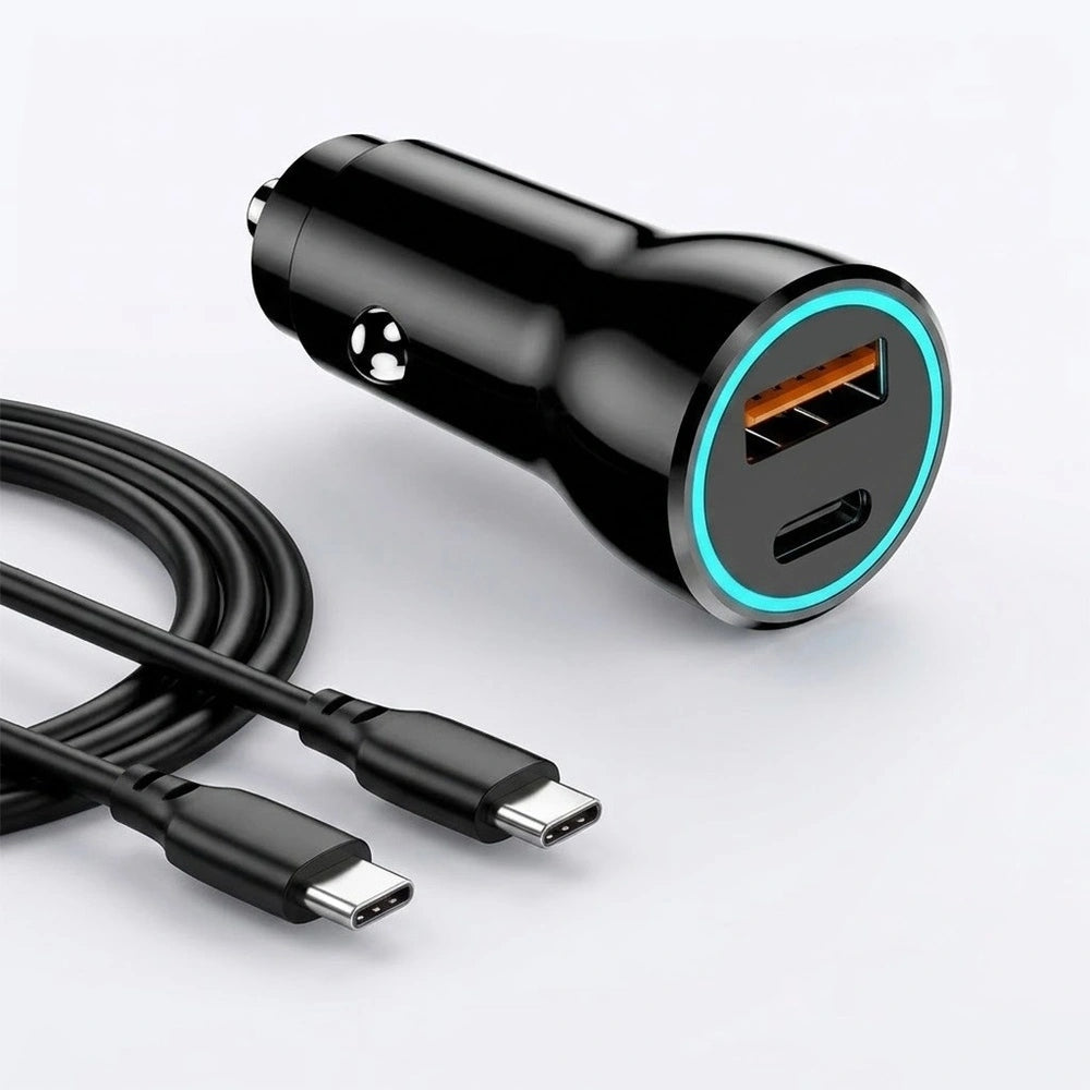 FAST CAR CHARGER 30W QC3.0 PD USB-A + USB-C CABLE TYPE-C 1M Manufacturer code 5902493354262