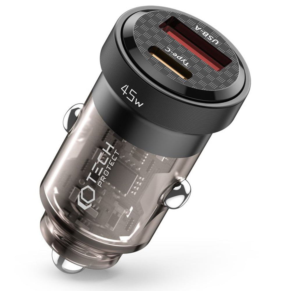 FAST CAR CHARGER DUAL PORT USB-A TYPE-C - FAST 45W