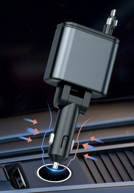 FAST CAR CHARGER FOR PHONE CABLE 5in1 USB-C LIGHTNING USB QC Manufacturer code Ładowarka samochodowa Pantherise 5w1