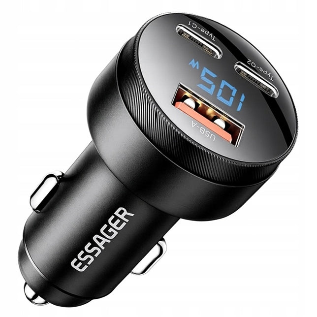 FAST CAR CHARGER USB - USB-C QC PD 100W FOR CIGARETTE LIGHTER AUTO